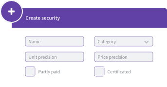 Create securities