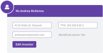 Edit investor details