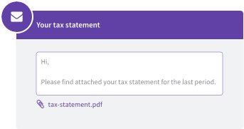 Email tax statements