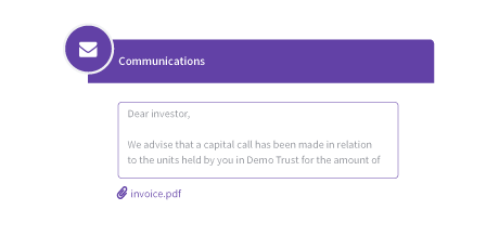 Illustration of an invoice communication