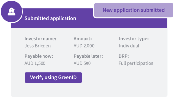 Submitting an application