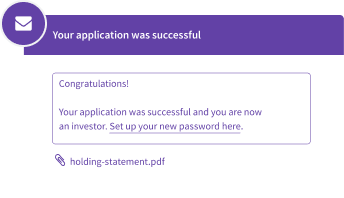 Successful application email